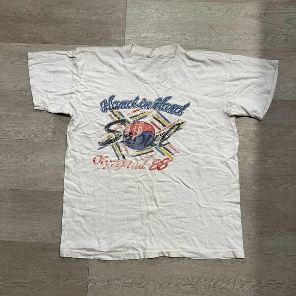 Vintage 1988 Olympics Seoul Korea Single Stitch Graphic Shirt - Picture 1 of 5
